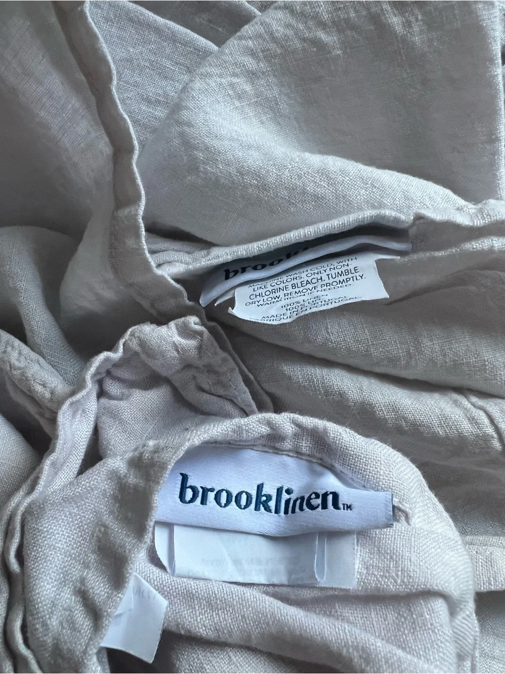 Brooklinen Linen Duvet SET King/Cali King with 2 Pillowcases Haze OG Colorway